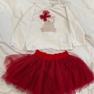 Red Tulle Skirt for Kids